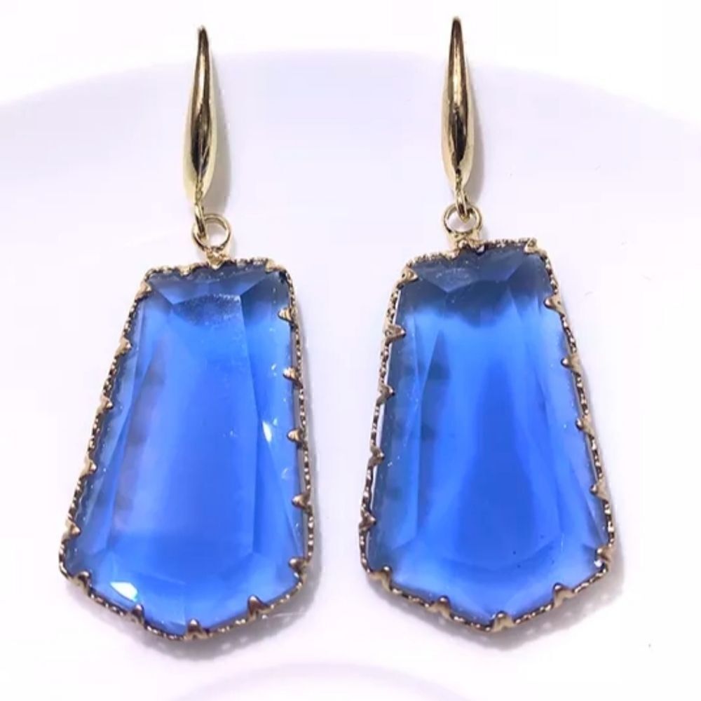 Blue Glass Earrings